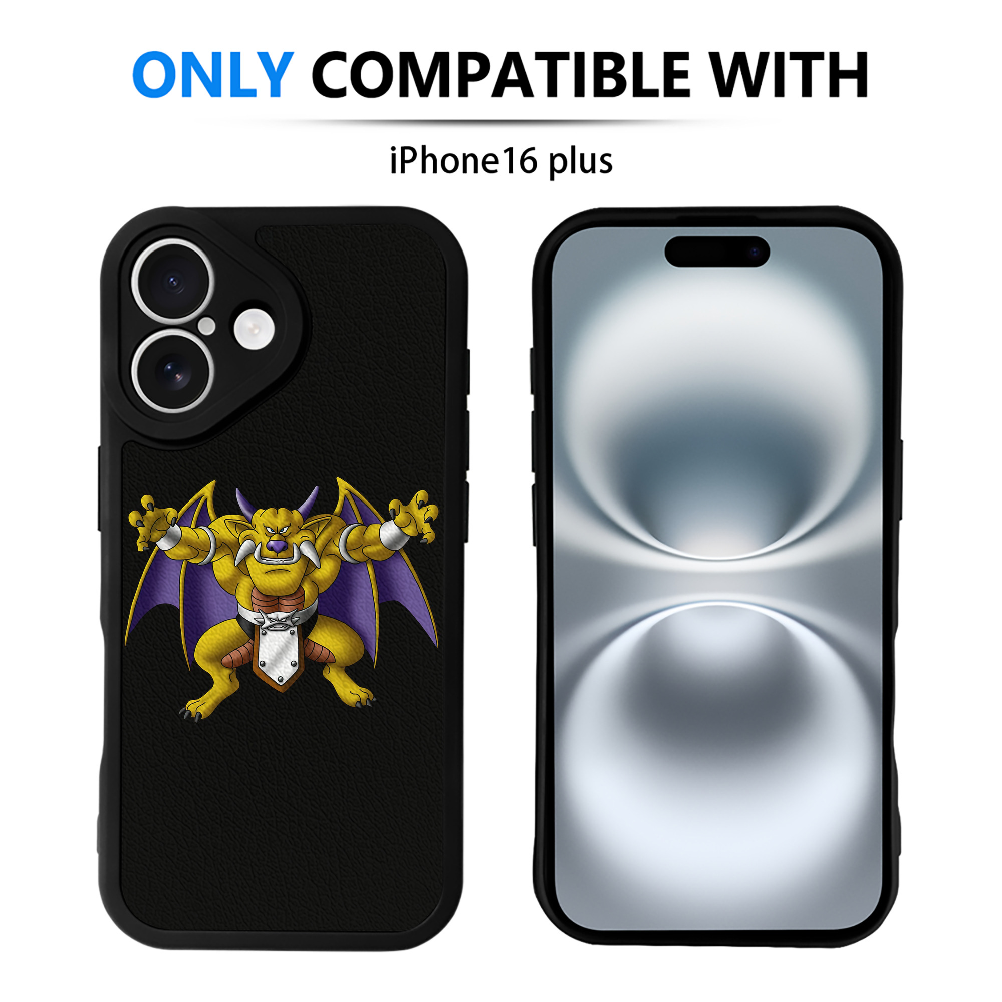 （画像用） ドラゴンクエスト Doragon Kuesuto Dragon Quest 【iPhone 16シリーズ対応】シリコンスマホケース（レザー調） 材質：シリコン